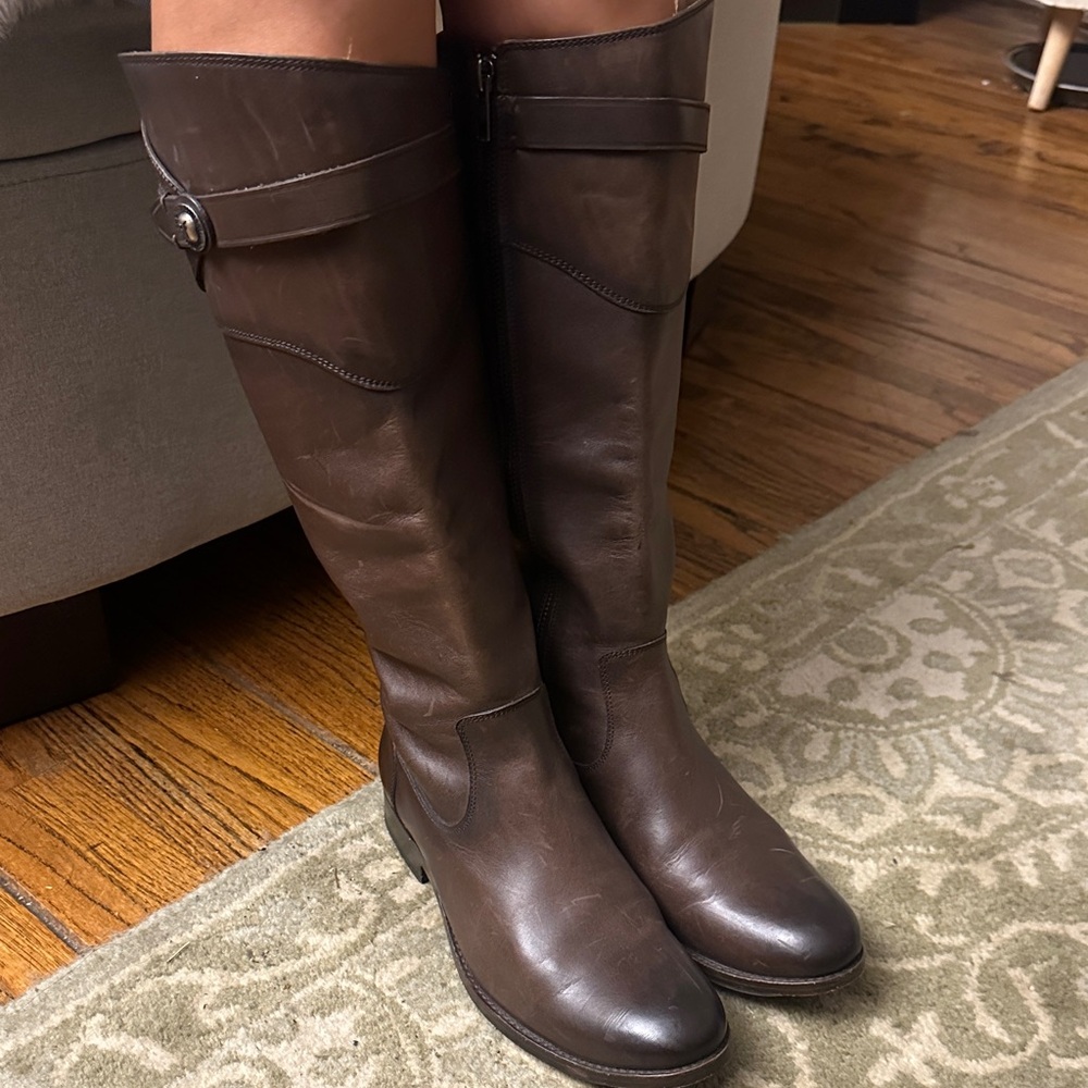Frye Dark Brown Over the Knee Boots